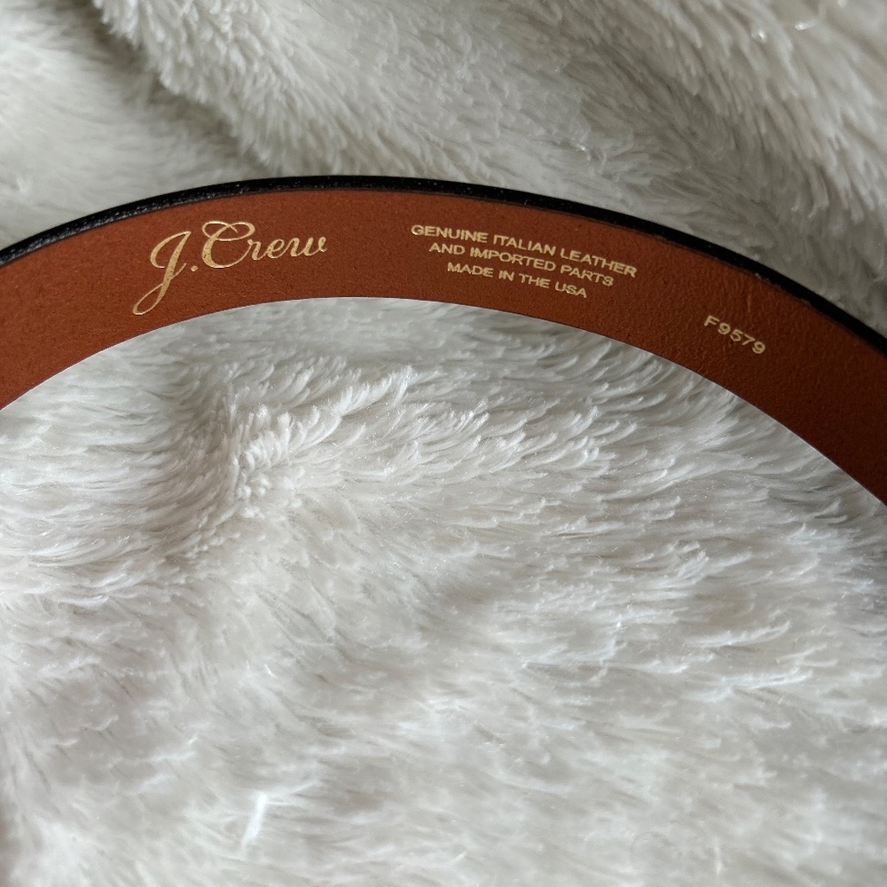 J. Crew Brown Leather Belt with Gold Buckle - Picture 4 of 9